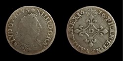 Louis XIV - 4 Sols des Traitants 1676 D Lyon