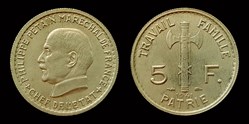 5 francs Pétain 1941