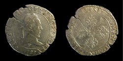 Henri III - Franc au col plat 1578 F Angers