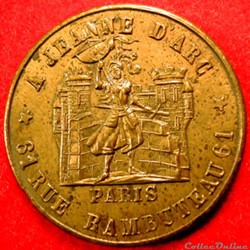 Médaille jeton publicitaire