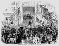 26 Février 1848 - Lamartine haranguant le Peuple à l'Hôtel de Ville de Paris