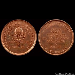 19 Septembre 1848 - Décret de colonisation de l'Algérie, départ des colons les 8 et 27 Octobre