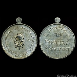1848 - Médailles des Clubs et Sociétés (Lyon)