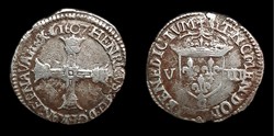 Henri IIII - 1/8 d'Écu 1607 C St Lô