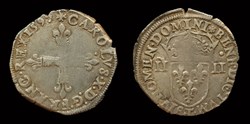 Charles X Cardinal de Bourbon - 1/4 d'Écu