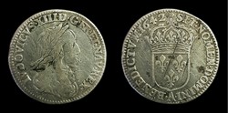 Louis XIII - 1/12 d'Écu 1642 A Paris