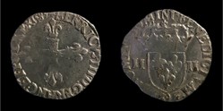 Henri III - Quart d'Écu d'argent 1583 - 9 Rennes