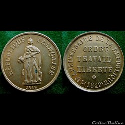 24 et 25 Février 1849 - 1er Anniversaire de la République