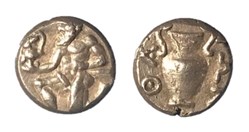 Thasos, Thrace  AR trihemiobol