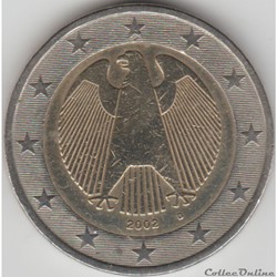 2 euros 2002 D