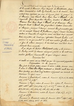 DHAM/Arch/19/0017 - Titre de propriété de la famille d'Ursel