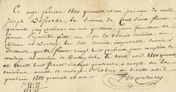 DHAM/Arch/19/0012 - Reçu à l'adresse de Noël Joseph Defesche