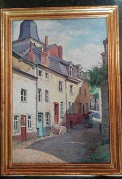 DHAM/Peint/LdL/006 - Louis de Loncin, Ruelle sous le soleil