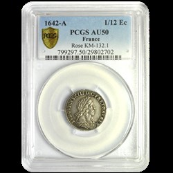 Douzième Ecu 1642 A