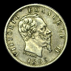 Victor Emmanuel II 20 Centesimi 1863 Milan