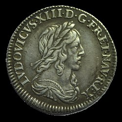 LOUIS XIII 1/12 d'écu poinçon de Warin 1642 Paris, Monnaie de Matignon