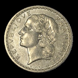 5 francs Lavrillier 1938
