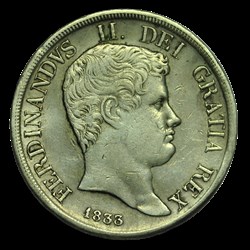 iTALIE - ROYAUME DES DEUX-SICILES 120 Grana , Ferdinand II 1833 Naples