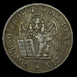 RÉPUBLIQUE DE VENISE 5 Centesimi Gouvernement provisoire de Venise 1849 Venise