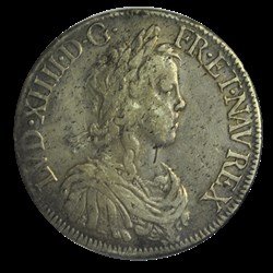 LOUIS XIV Écu à la mèche longue 1648 T