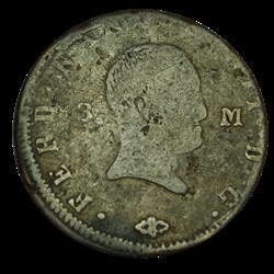 ESPAGNE - NAVARRE 3 Maravedis Ferdinand III 1831 Pamplune