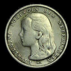 1 Gulden Wilhelmina 1892 Utrecht
