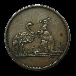 Australie token penny Flavelle Bros & Co - Sydney & Brisbane 1857
