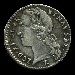 LOUIS XV Dixième d'écu au bandeau 1764 N