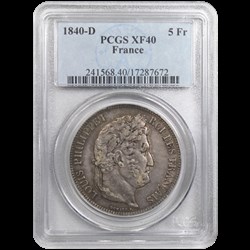 5 Francs Louis-Philippe 1840 D