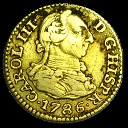 ESPAGNE 1/2 Escudo Charles III 1786 Madrid