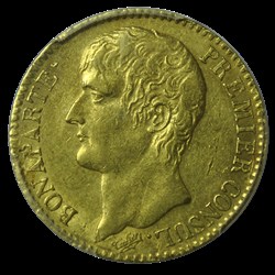 Bonaparte Premier Consul 40 francs or 1804 A