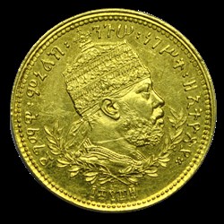 ETHIOPIE - Menelik II - 1 werk - 1897
