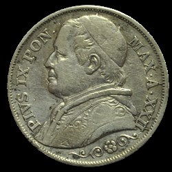 2 Lire Pie IX an XXII 1867 Rome