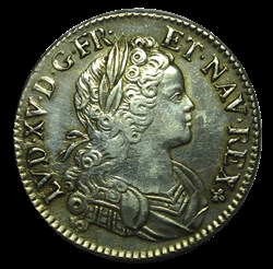 Louis XV ecu france navarre 1718A