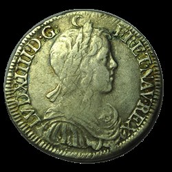 Louis XIV demi-écu à la meche longue 1650 9