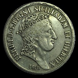 ROYAUME DE NAPLES - FERDINAND IV 120 Grana 1818 Naples