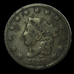 Large cent, tête à gauche 1828 Philadelphie
