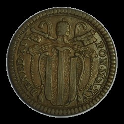 Benoit XIV Quattrino 1755