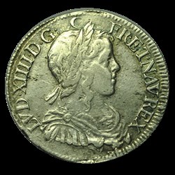 Louis XIV demi-écu à la meche longue 1650 9