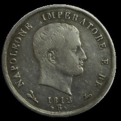 ROYAUME D'ITALIE - NAPOLÉON Ier 5 Lire 1812 Bologne