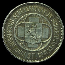 5 francs Schaffhouse 1865