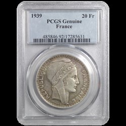 20 Francs Turin 1939