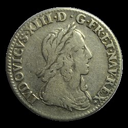 LOUIS XIII 1/12 d'écu, 3e type, 2e poinçon de Warin 1642 Paris, Monnaie de Matignon