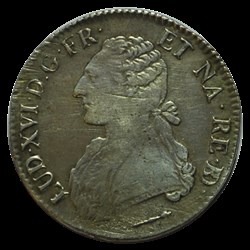 LOUIS XVI Écu dit aux branches d'olivier de Béarn 1785 Pau