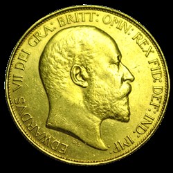 ÉDOUARD VII Cinq livres, (Five pounds) 1902 Londres
