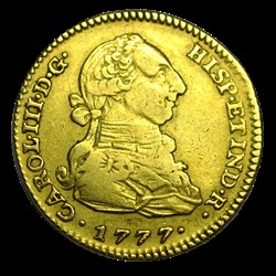 Charles III 2 escudos 1777 Madrid