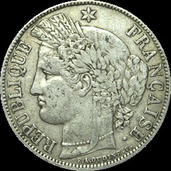 5 Francs Cérès 1870 K