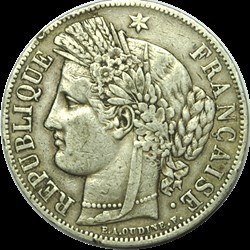 5 Francs Cérès 1850 BB
