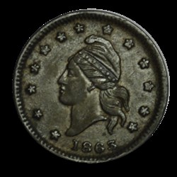 Token nordiste 1 cent guerre de secession army and navy 1863
