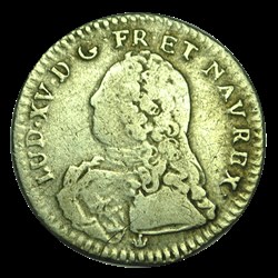 LOUIS XV Dixième d'écu aux branches d'olivier 1729 D